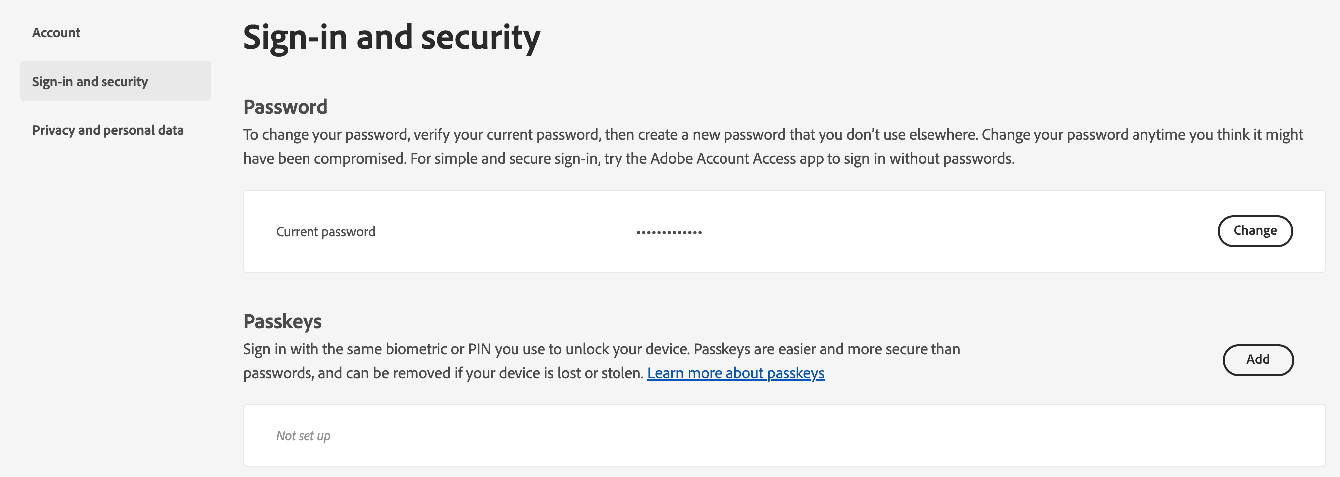 Adobe Passkey Setup MacBook