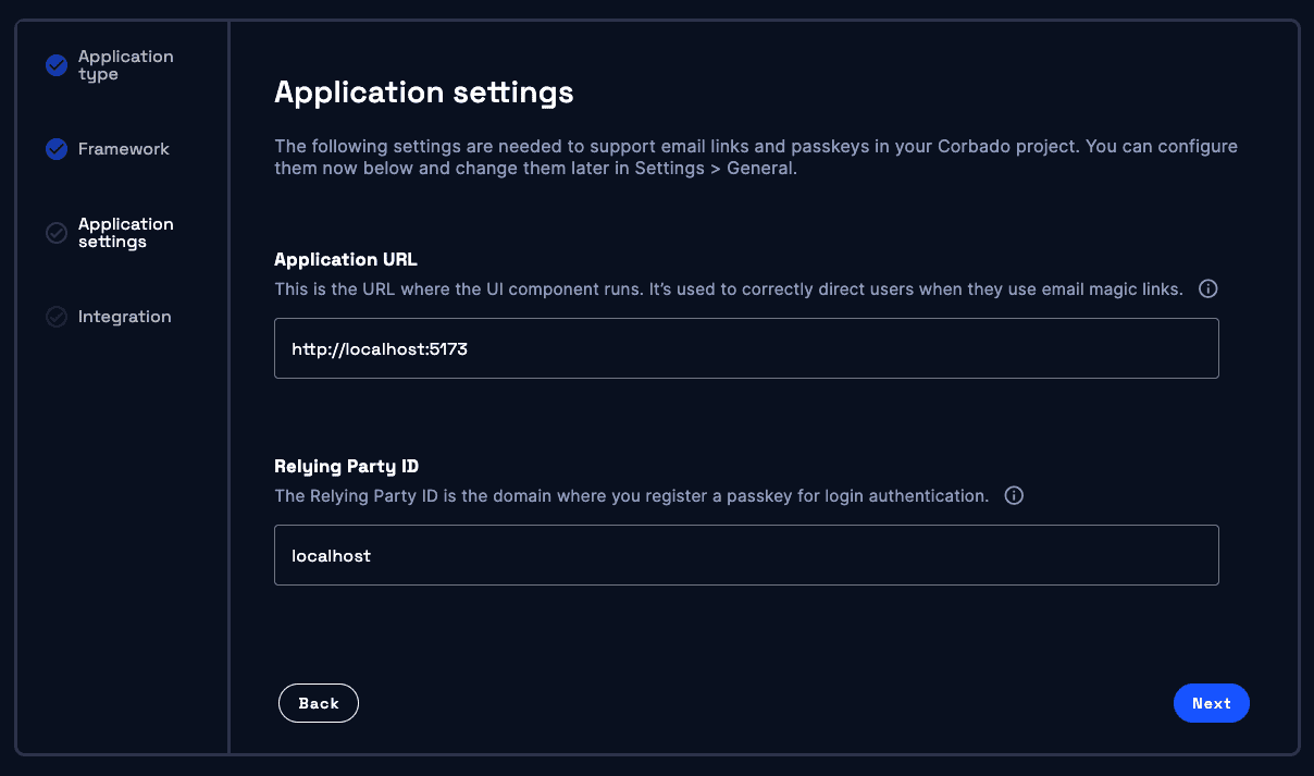 App settings