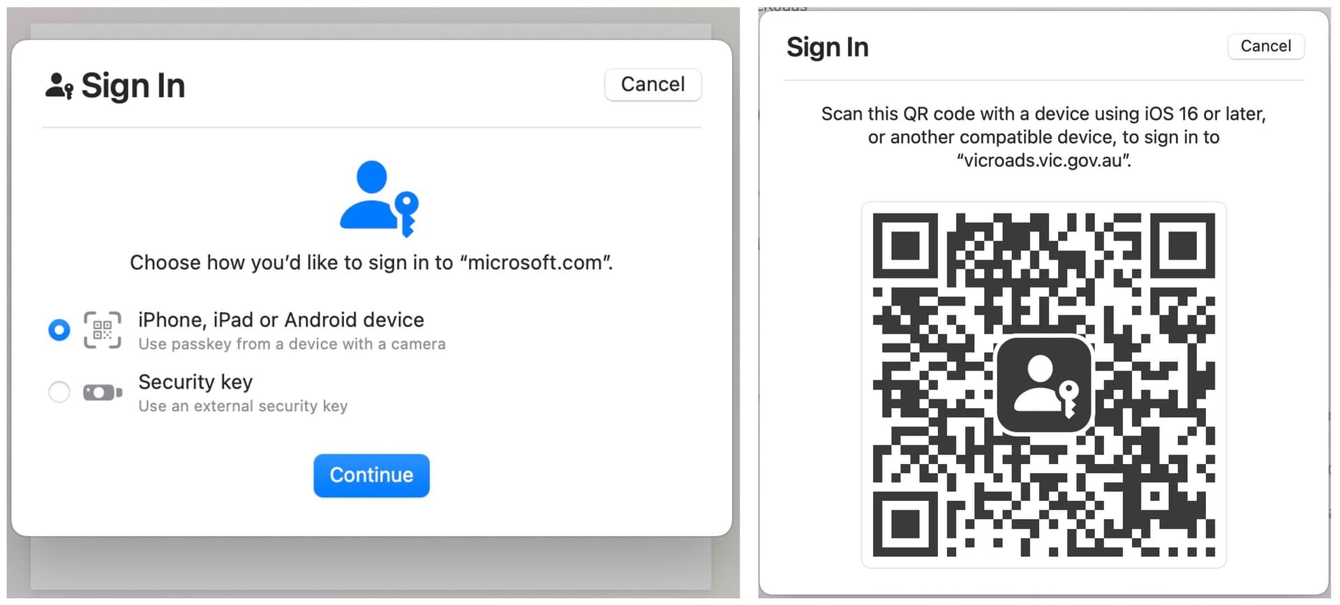 automatic flow passkey sign in