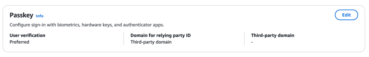 aws cognito passkey overview