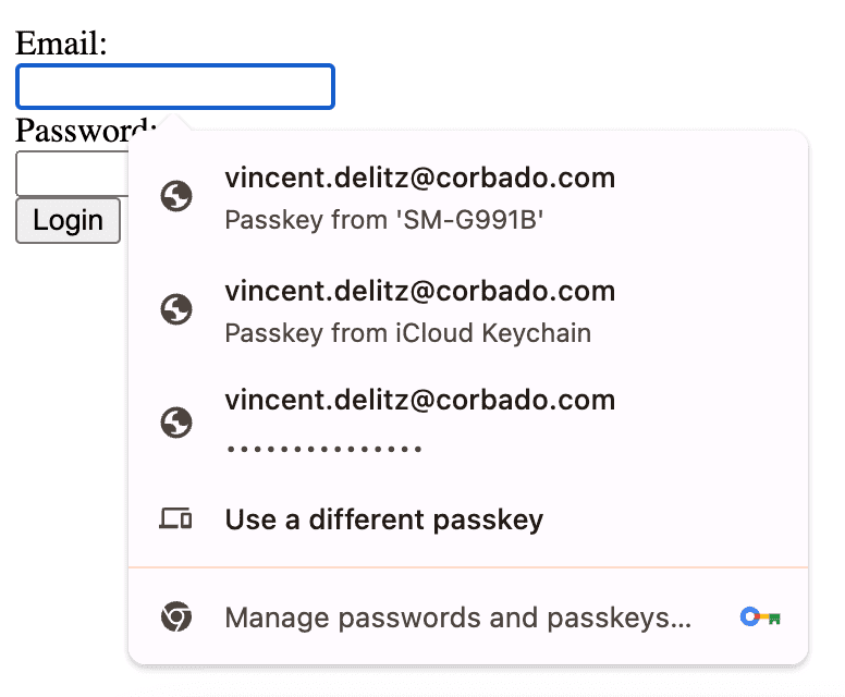 macos chrome icloud keychain passkey password autofill